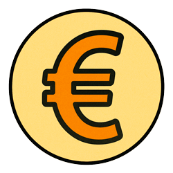 euros dans un rond