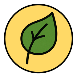 une feuille dans un rond